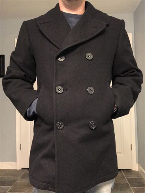 navy pea coat men's authentic.